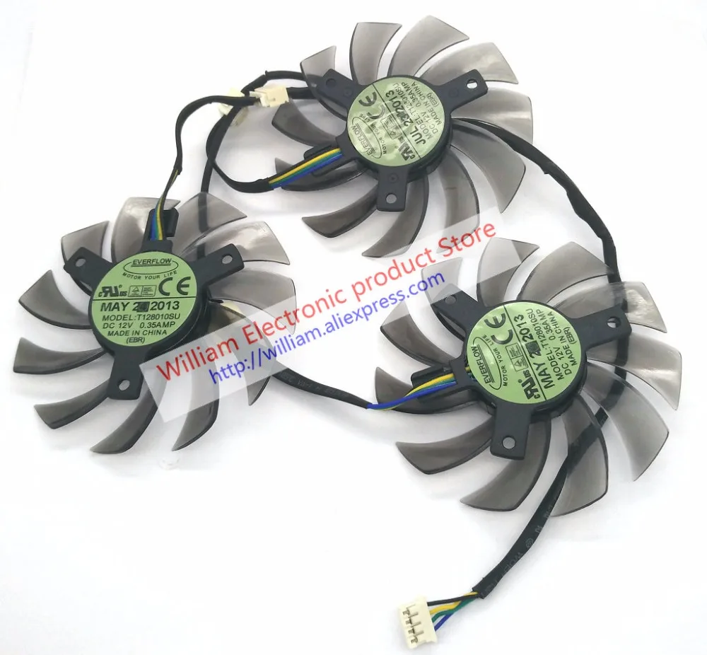 

Новый оригинальный охлаждающий вентилятор для видеокарты Gigabyte GTX770 GTX780 T128010SU 12 В 0,35 А