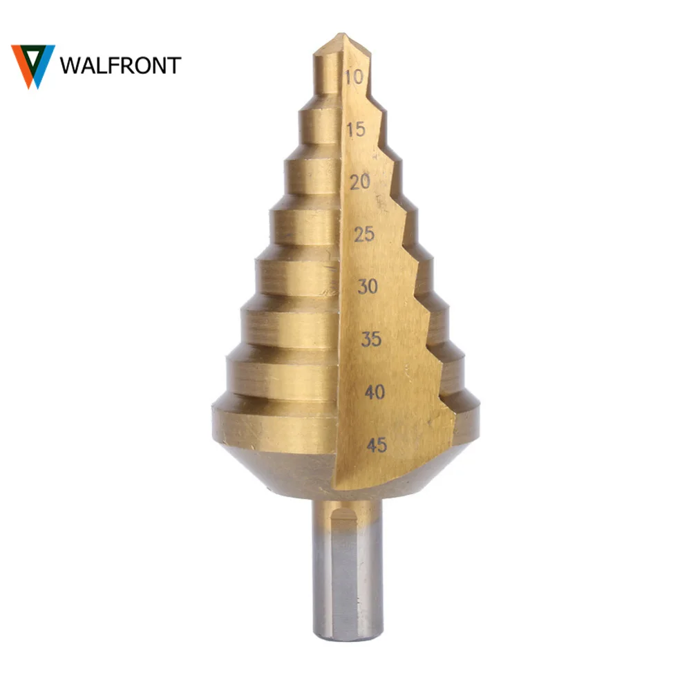 

HSS Steel Large Step Cone Hex Shank Coated Metal Drill Bit Cut Tool Set Hole Cutter Coated HSS DrillSaw Carpenter 10-45mm/4-32mm