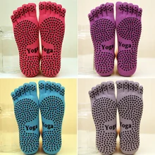 Фирменная Новинка женские носки для йоги женские часы для занятий спортом, пилатеса носки пуанты пять пальцев анти-скольжения силиконовые круглые носки