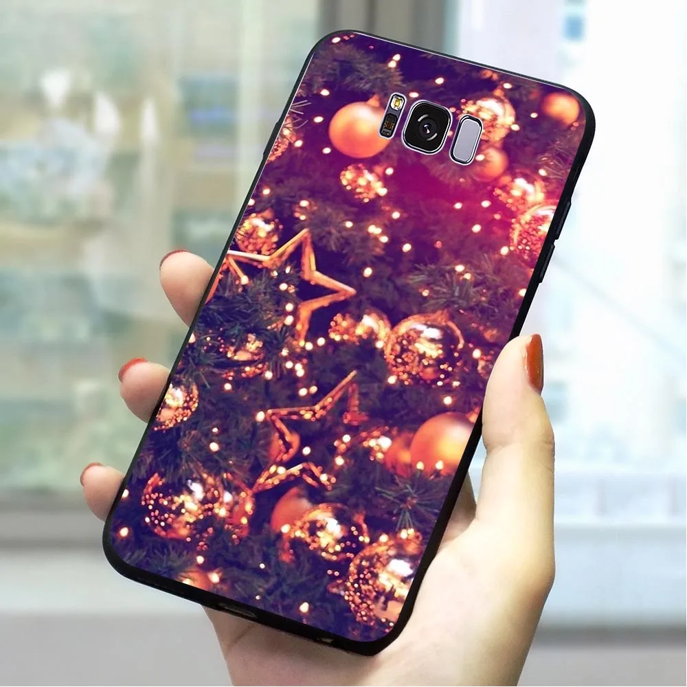 

Christmas New Year Soft TPU Cover for Samsung Galaxy S10 Phone Case for S10e Note 8 9 M10 M20 M30 S6 Edge S7 S8 Plus S9