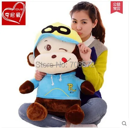 

huge 110cm naughty monkey plush toy hugging pillow , toy gift s0765