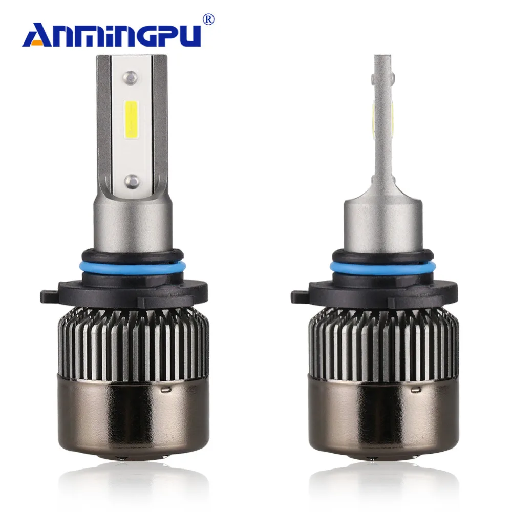 ANMINGPU 2x мини Автомобильные светодиодные лампы фар 8000LM H7 H4 H11 H8 H9 H1 9005/HB3 9006/HB4