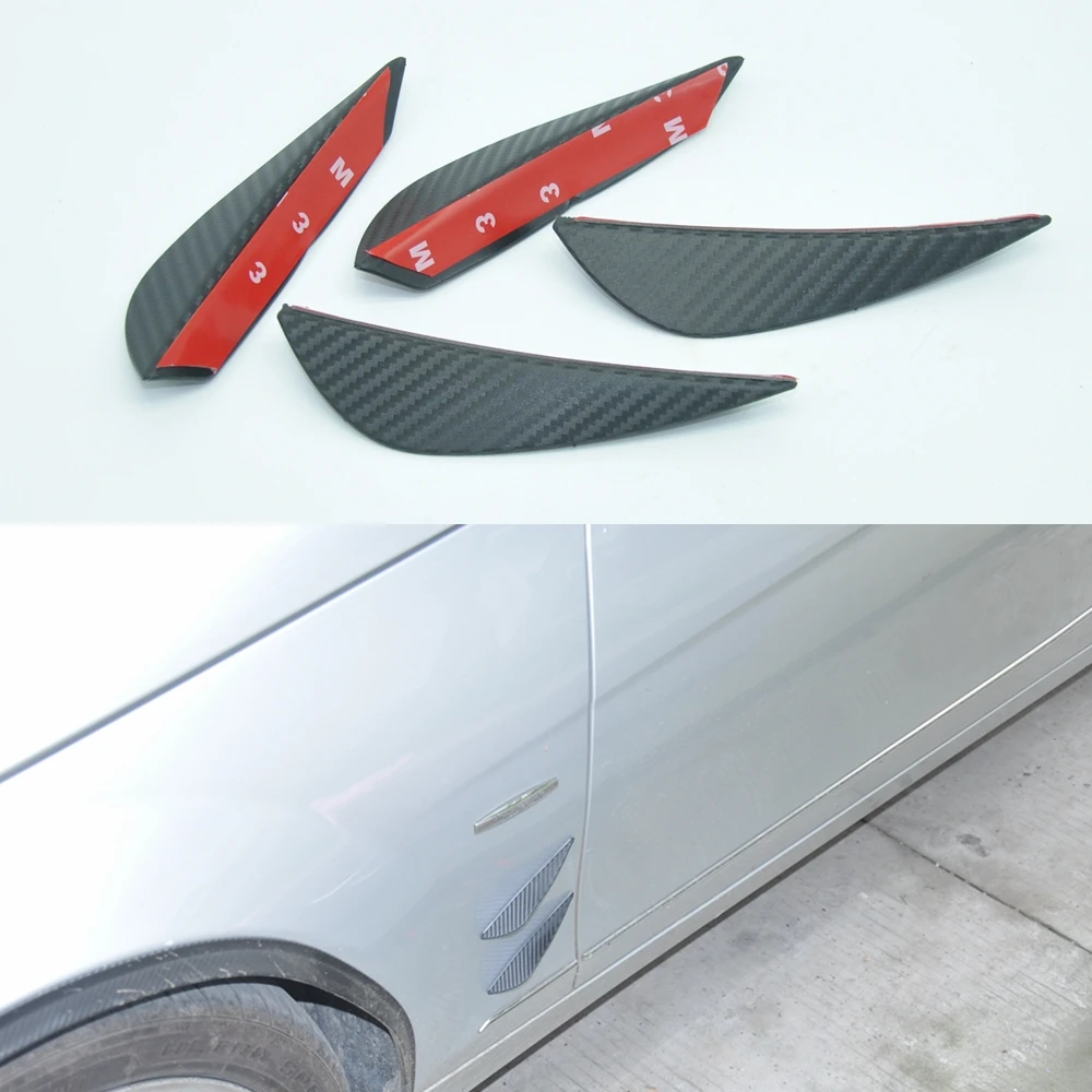 HB Universal Fit Carbon Fiber Style Front Bumper Lip Diffuser Splitter