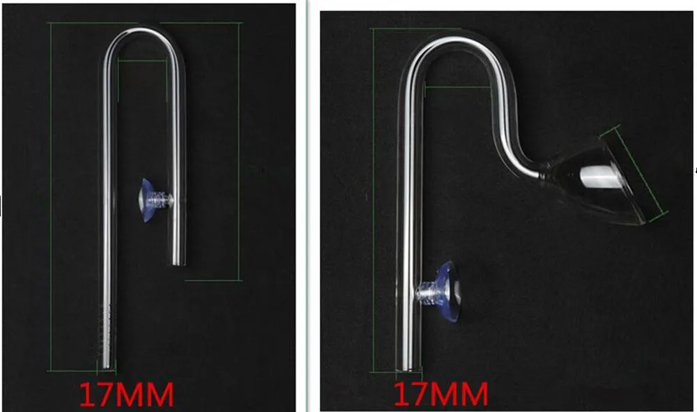 Стеклянная трубка Лили Пайп качество ada двойная присоска fix фильтр Аксессуар водяное растение для аквариума бак 13 мм 12 16 мм 17 мм 16 22 мм - Цвет: 4fenlabajinchushui