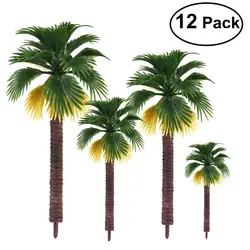12 шт. высокое качество макет тропический лес пластиковые листья пальмы диорама пейзаж дома вечерние декоративная игрушка подарок