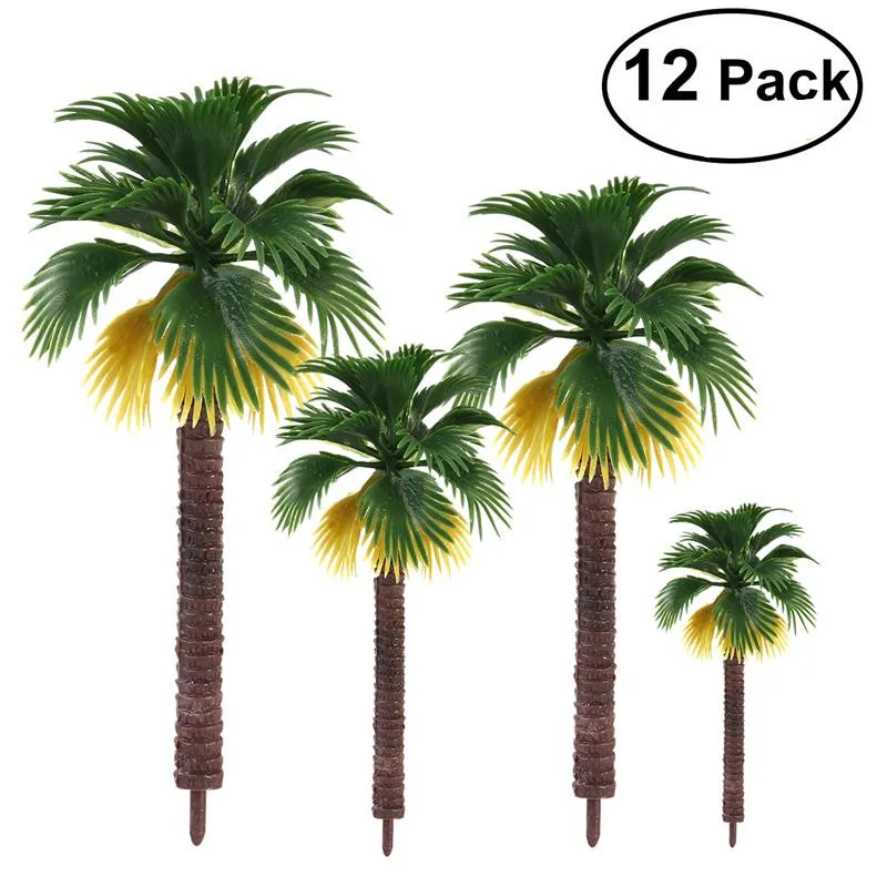 12pcs High Quality Layout Rainforest Plastic Palm Tree Leaves