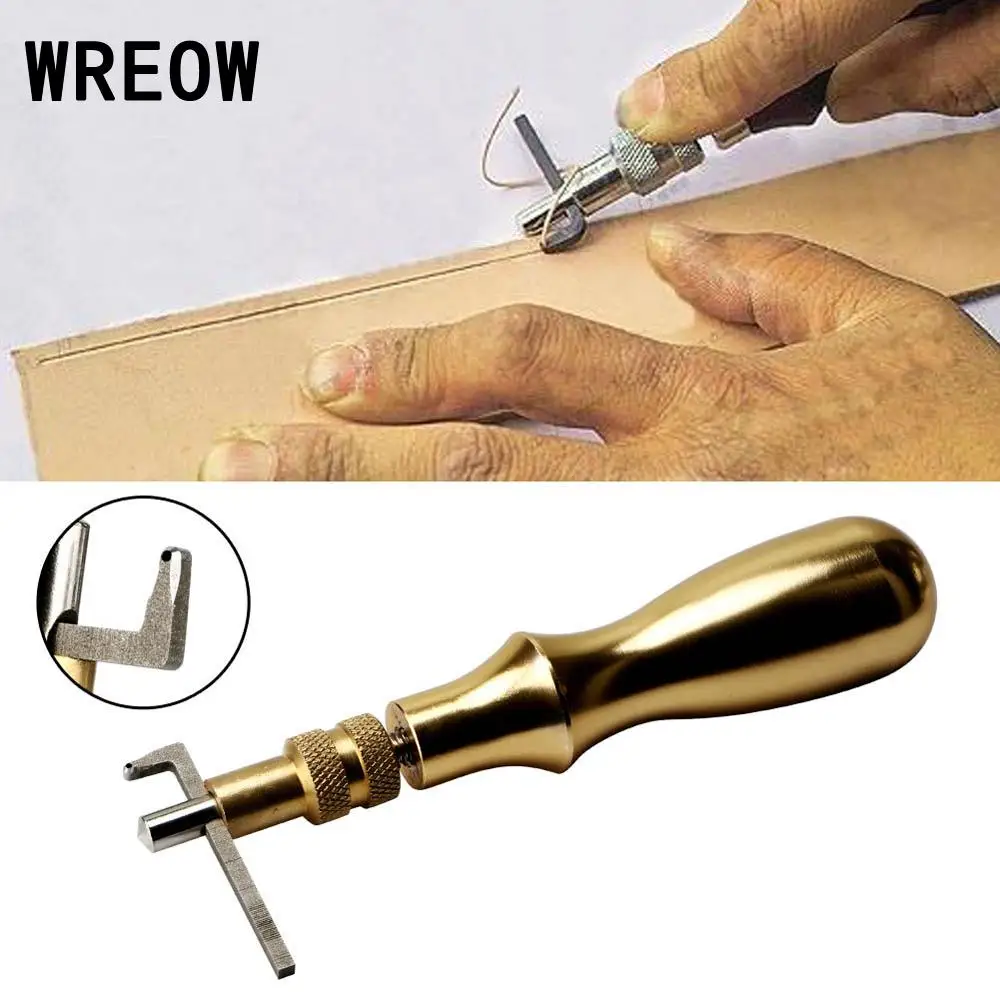 Adjustable Leather Edge Stitching Leathercraft Groove Gouge DIY Leather