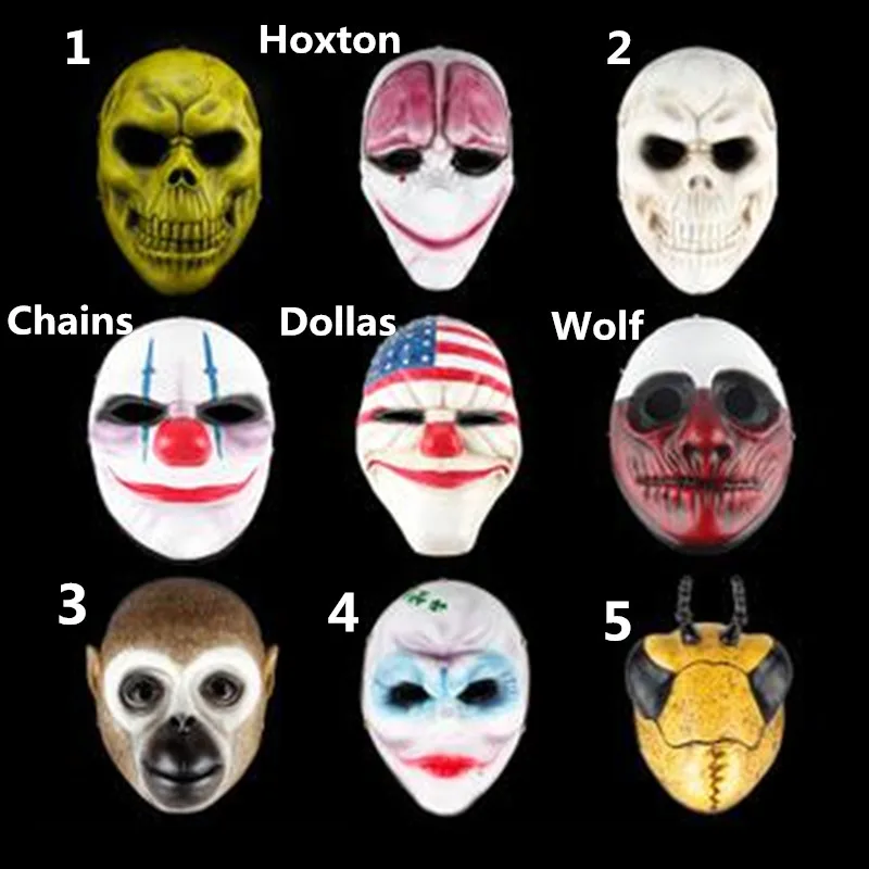 Halloween Payday 2 Mask The Wolf Chains Hoxton cosplay halloween horror