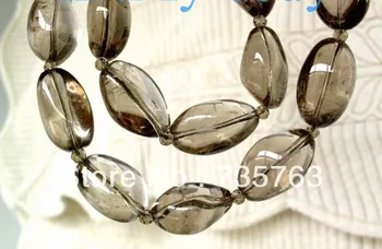 

xiuli 00313 25mm Baroque Smoky Quartz Crystal Necklace