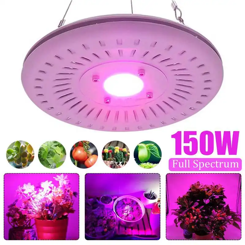

Newest Full Spectrum Hydro COB LED Grow Lights Lamps 150W High Output for Indoor Plants Seedling Vegetable and Flower EU/US Plug