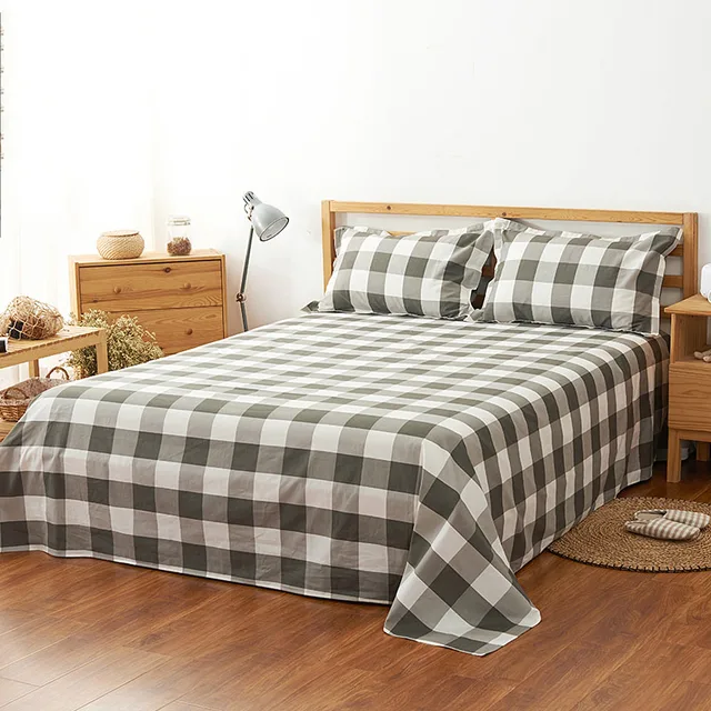 Quality 100 Cotton Home Bedding Flat Sheet Wearable Beds Cover Twin