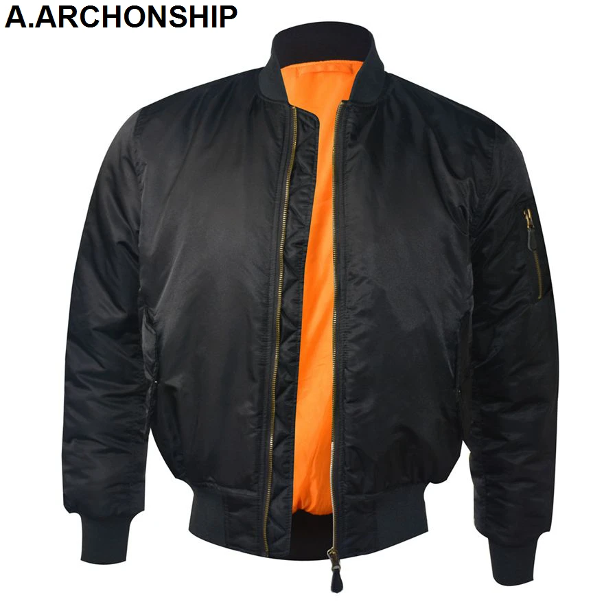 MA1 Men Winter Warm Military Airborne Flight Tactical Bomber Jacket Army Air Force Fly Pilot Jacket