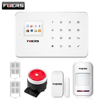 

Fuers G18 Wireless Home GSM Security Alarm System DIY Kit APP Control Door Sensor Motion Detector Siren Burglar Alarm System Kit