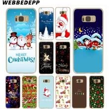 

WEBBEDEPP Merry Christmas Tree Case for Samsung Galaxy S9 S8 Plus S7 S6 Edge S5 S4 S3 & Note 8 9 Grand Prime