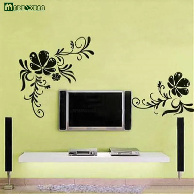 BlackFlowers Wall Stickers Giant Wall Decals Removable Home Decoration blackflowers-wall-stickers-giant-wall-decals-removable-home-decoration
