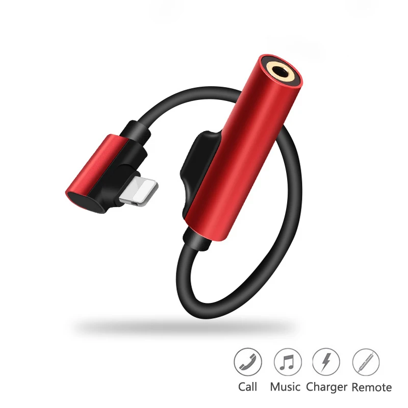 

2 in 1 Female Charging Audio Converter For iPhone XS 8 Plus Adapter Dual Lighting + 3.5mm Headphone Jack Splitter Adapter For 6s