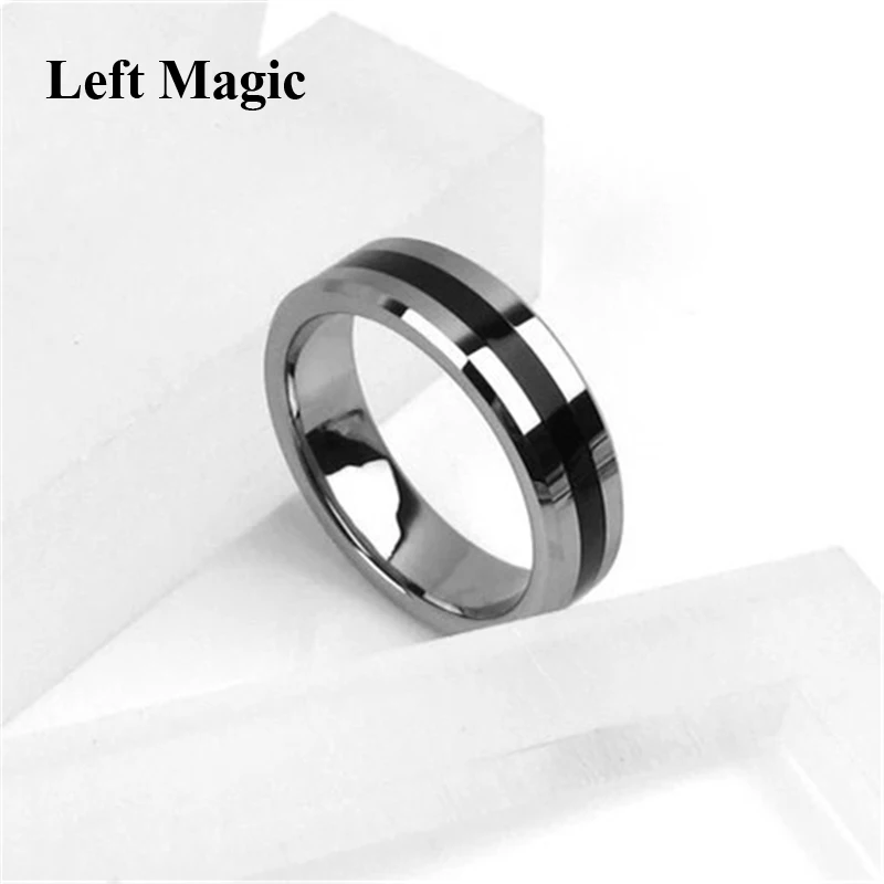 1 шт. горячее сильное магнитное волшебное кольцо серебряное и черное волшебное кольцо монета волшебные фокусы для магического шоу магии крупным планом B1024