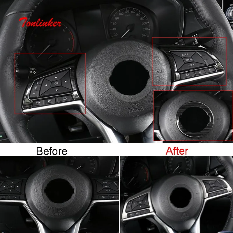 Tonlinker наклейка на панель рулевого колеса салона для Nissan ALTIMA 2019 Стайлинг