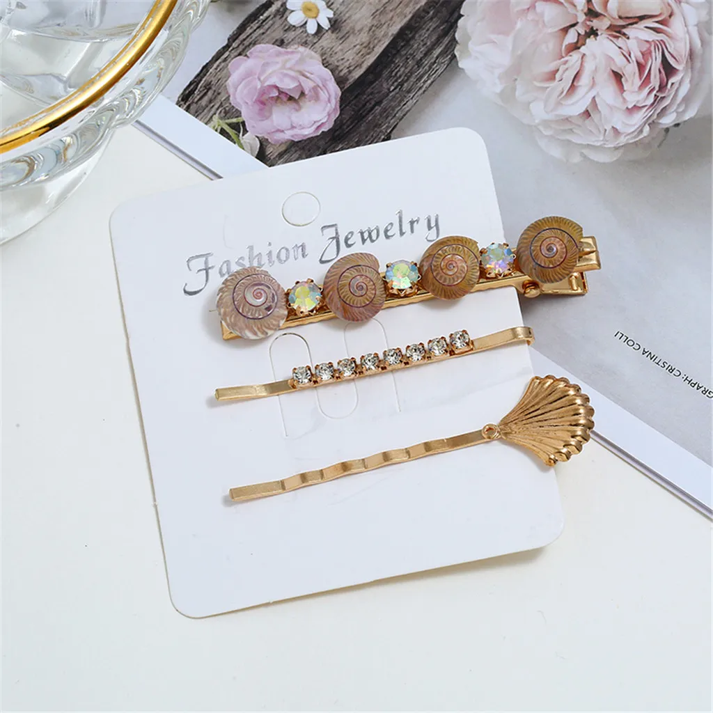 Hair clips Hair pins Sweet Metal Retro Creative Pearl Women Girl Hairpin Side Clip Ladies Jewelry Gift Accessories 8W1 - Цвет: A