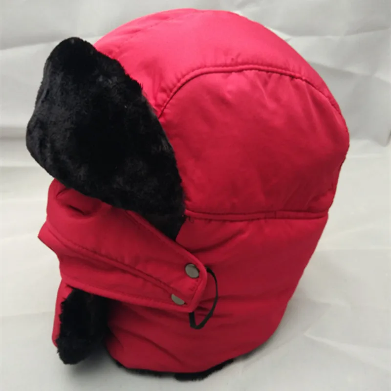 Зимняя куртка-бомбер шапка с лица Защита маску России Дизайн hat - Цвет: red