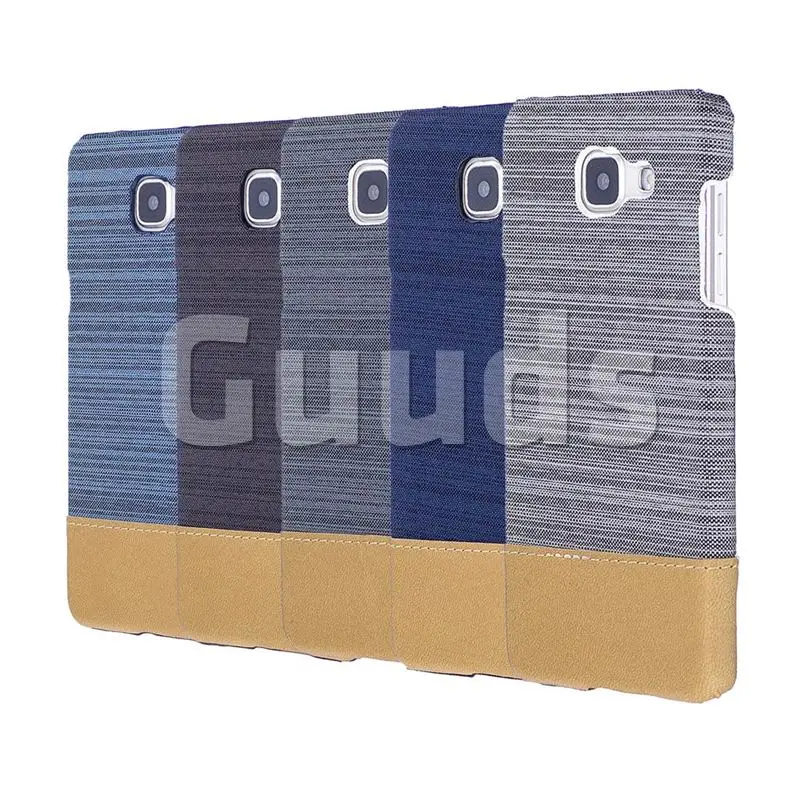 Canvas Cloth Coated Plastic Back Cover for Samsung Galaxy A5 2016 A510 - Light Blue