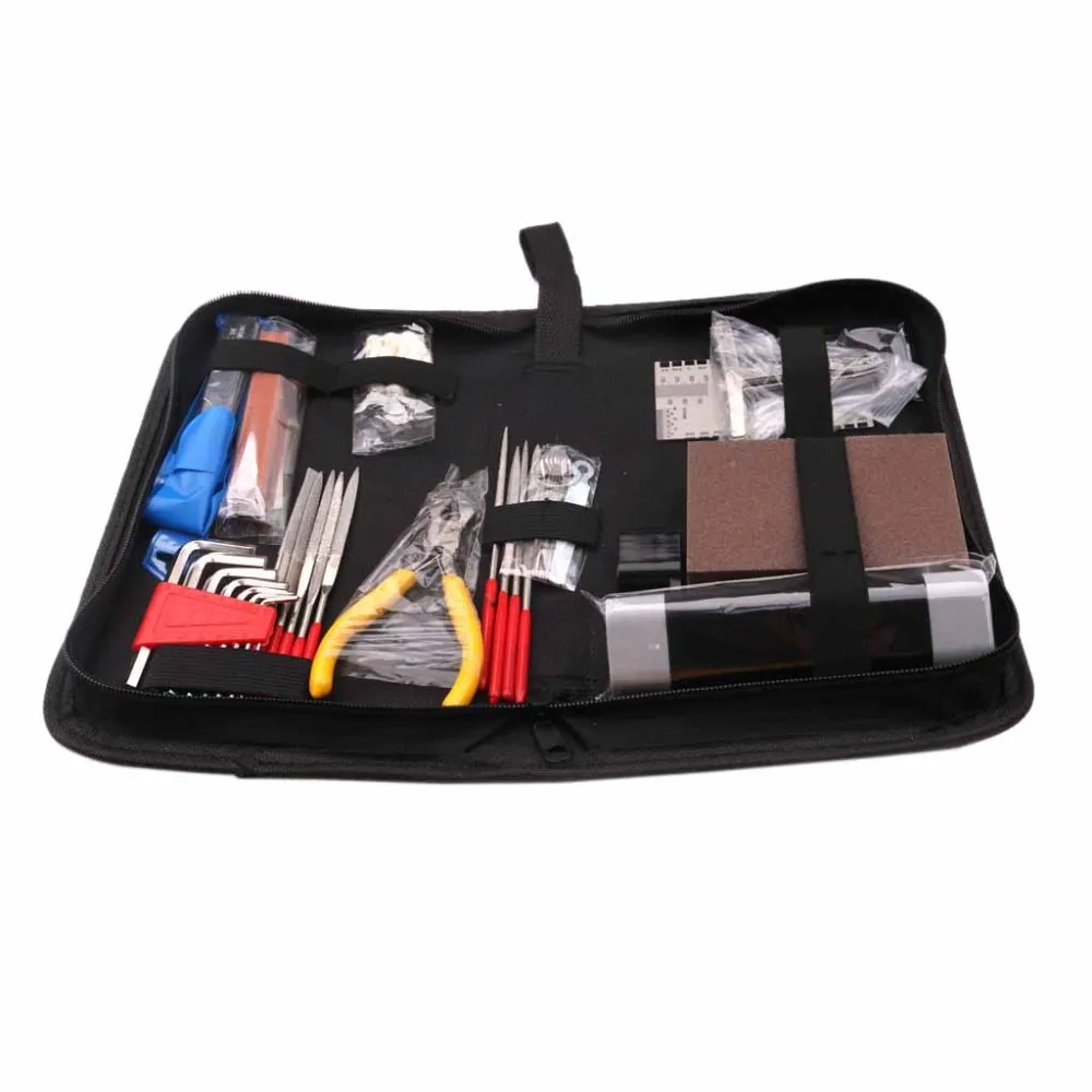 14 Pcs Guitar Care Tool Repair Maintenance Tech Kit Needle File String Set