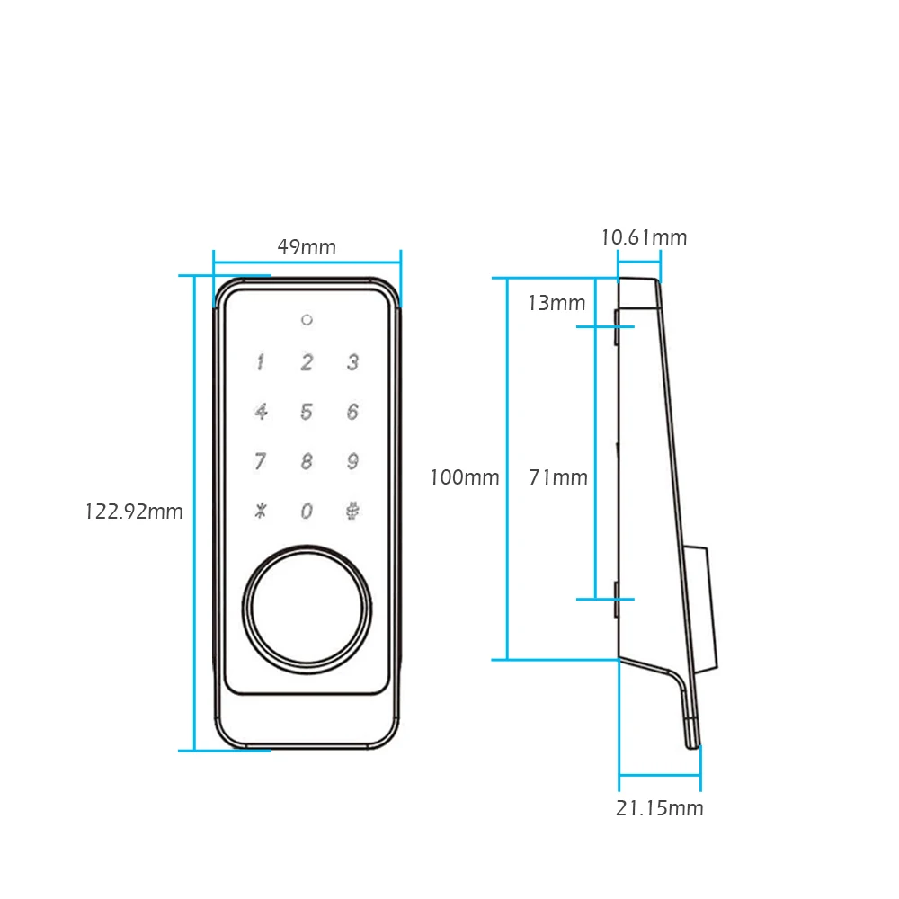 Водонепроницаемый умный дверной обод замки, Bluetooth приложение RFID клавиатура электронный дверной замок, WiFi безопасности безопасный цифровой замок для дома