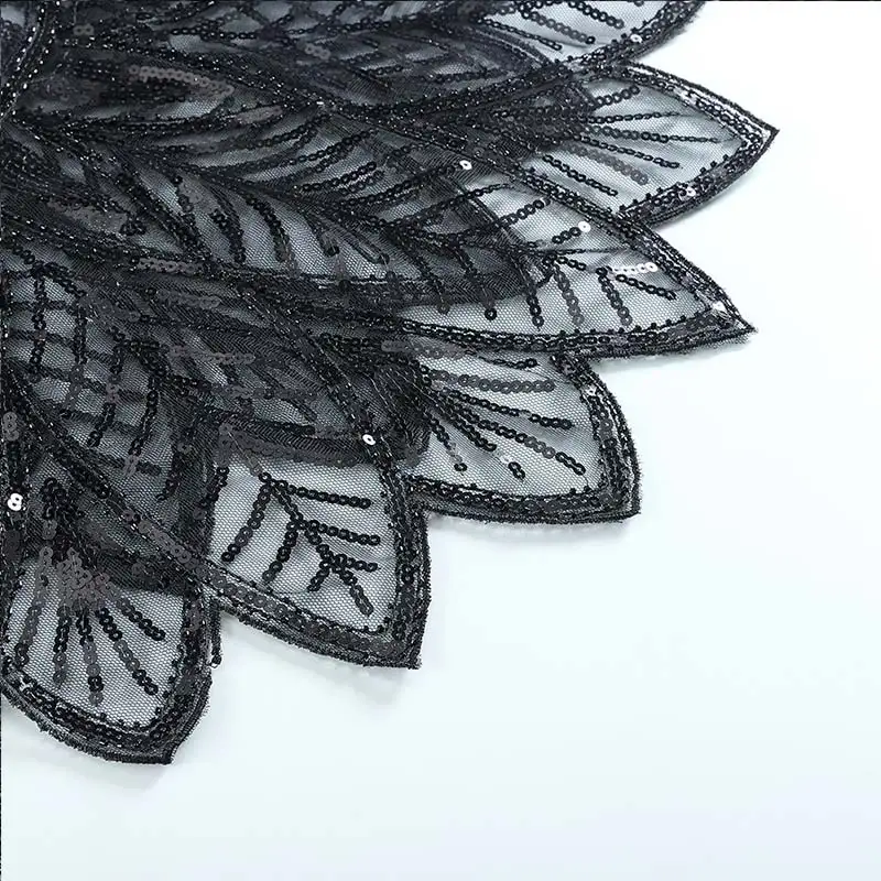 Billige Schwarz Schal Cape Bolero Shrug mit Perlen Armloch Vintage inspiriert 1920s Great Gatsby Flapper Art Deco Hand made