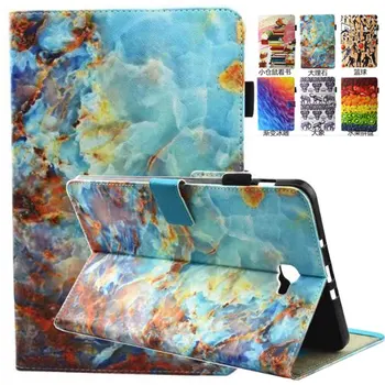 

Fashion Pattern Silicone Leather PU Flip Cover For Samsung Galaxy Tab A 10.1 2016 T580 T585 T580N Case Funda Tablet Cover Case