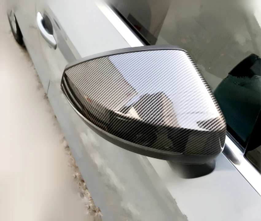 1:1 замена углеродного волокна узор Карбон Стиль боковое крыло зеркало крышка зеркала заднего вида крышка для Audi A4 B9 A5 A3 8 в