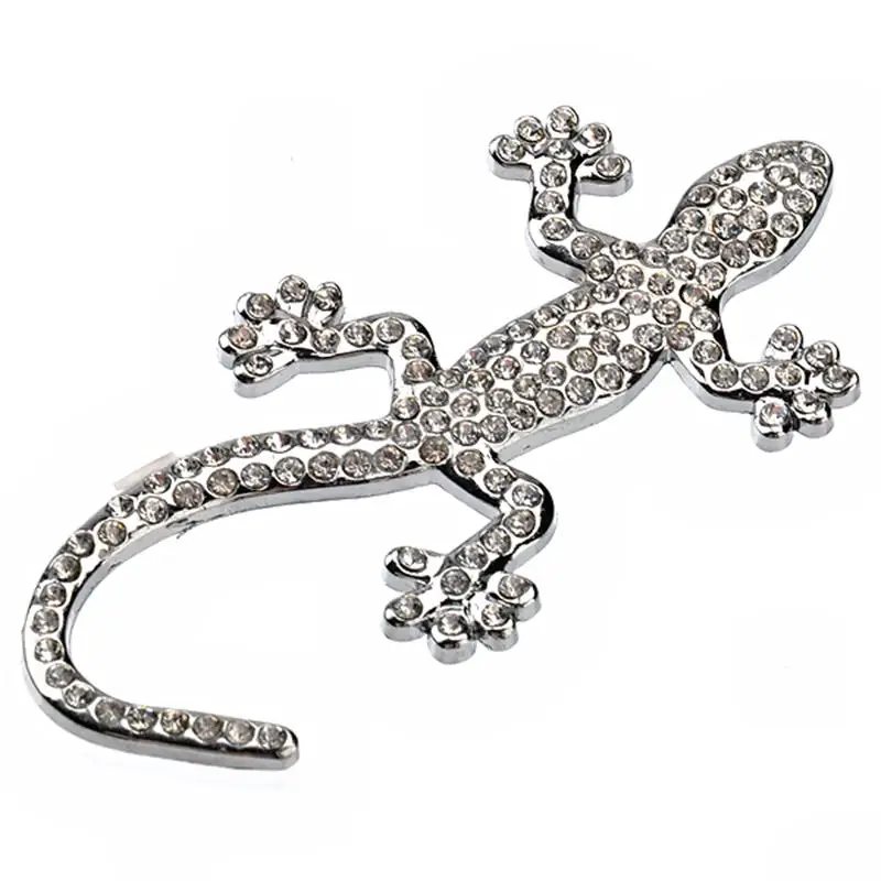 Kopen Universele Stijl Metalen Muur Lizard Vorm Auto Sticker Embleem Auto Logo met Steentjes Auto Vervangende Onderdelen