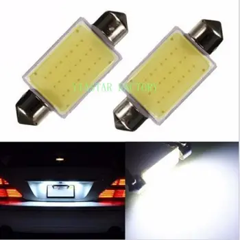 

Yiastar 100pcs FESTOON COB 31mm 36mm 39mm 42mm LED Bulb 12 Chips 12smd C5W DC12V White Color Car Dome Light Auto Interior Lamp