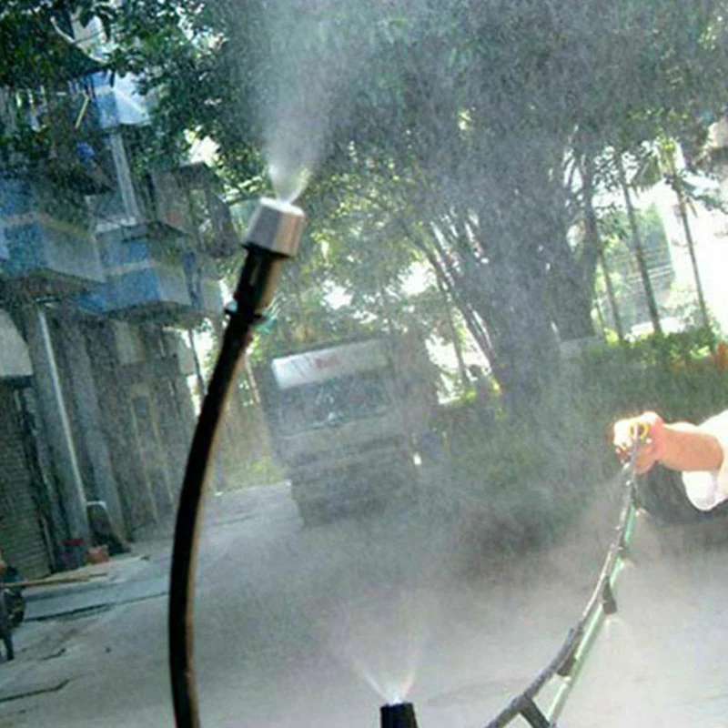 Water Misting Cooling System Mist Sprinkler Nozzle Outdoor Garden Patio Greenhouse Plants Spray Hose Watering Kit