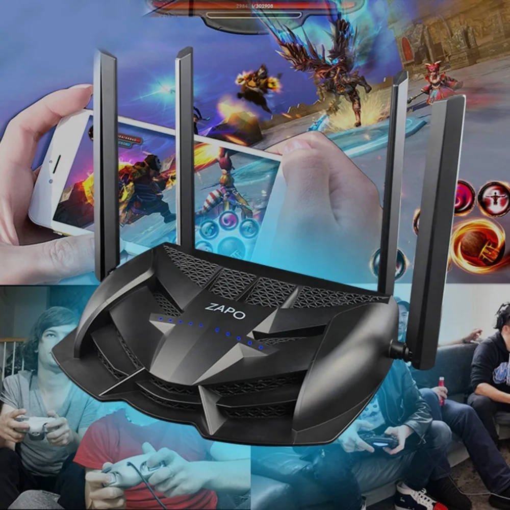 

ZAPO 2600M Dual Frequency Wireless Game Router Wireless Wifi Repeater Wireless AC Roteador Repetidor Rotate Aerial Repeater