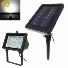 2.2W 54 x Ultra White LEDs Lamp + Rechargeable Solar Panel for Outdoors / Garden