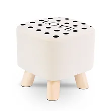 Журнальный столик диван-табурет из цельной древесины, Круглый квадратный табурет для взрослых