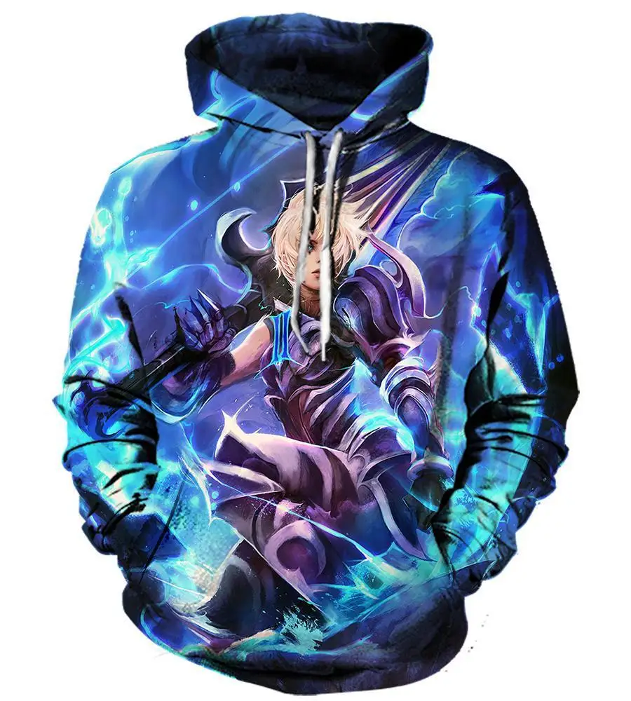 Hoodie Sweatshirt 3d Print Hoodies League of Legends Men Women Autumn Loose Thin Skull 3D Sweatshirts Mens Pullover Lovers Gift