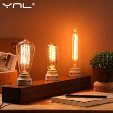 Ретро лампы Эдисона E27 220 В 40 Вт ST64 спираль Рождественская Звездная лампа освещения нить накаливания Винтаж ампулы свет лампы для роста растений 6 шт