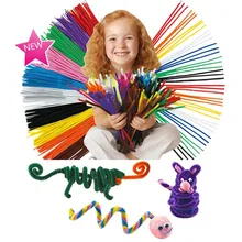 Дети 100 шт. Монтессори материалы синель Пазлы обучающие игрушки, поделки для детей для чистки труб мягкие игрушки