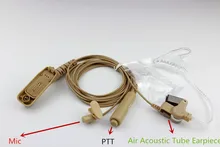 Peau Air Tube Acoustique Écouteur PTT Mic Casque pour Motorola XiR P8668 P8268 APX 7000 XPR 6500 XPR 6550 Talkie walkie