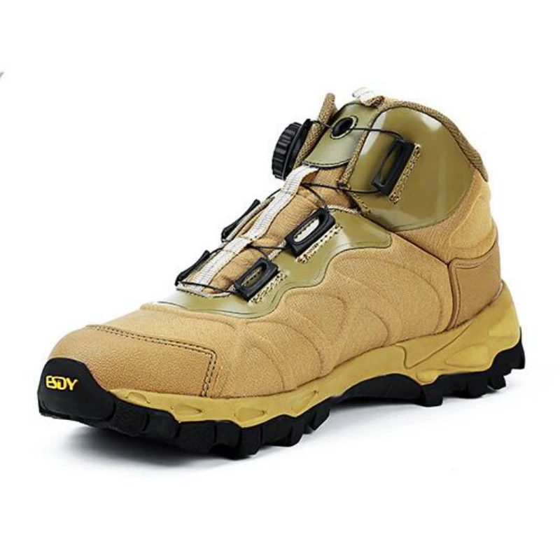 

Men Brand Tactical Military Combat Boots Outdoor Quick Reaction Boots BOA Lacing System Breathable Men Hiking Shoes Travel Shoes