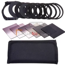 Free Shipping 6pcs ND2 ND4 ND8 Gradual ND2 4 8 Filter Set + 9pcs Ring Adapter for Cokin P
