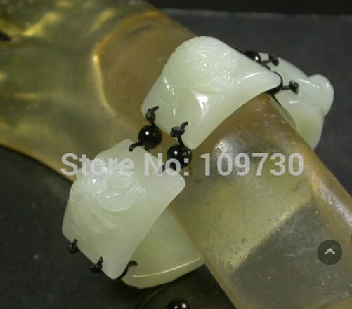 

hot sell909193 Certified 100% Natural Hetian Nephrite Jade Bead Beads Bangle Bracelet