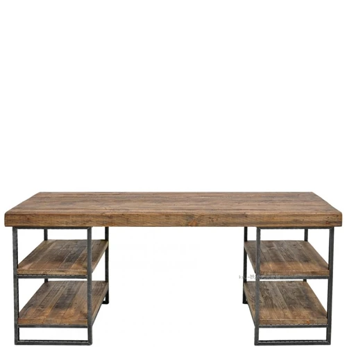 Loft American Country Style Wooden Table Nostalgic Iron Console