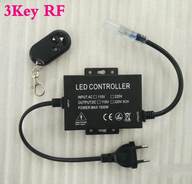 Новый 110 В 220 В диммер с 3key/23key Беспроводной RF Remote одного цвета контроллер 1500 Вт ЕС Plug /США Plug