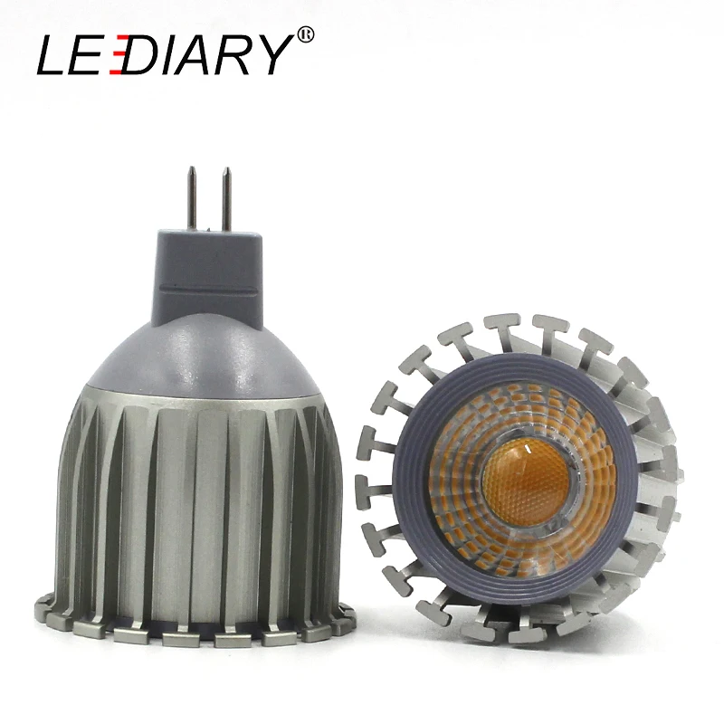 LEDIARY MR16 GU5.3 LED COB Bulbs 50mm 100V 240V Real 6W Aluminum High