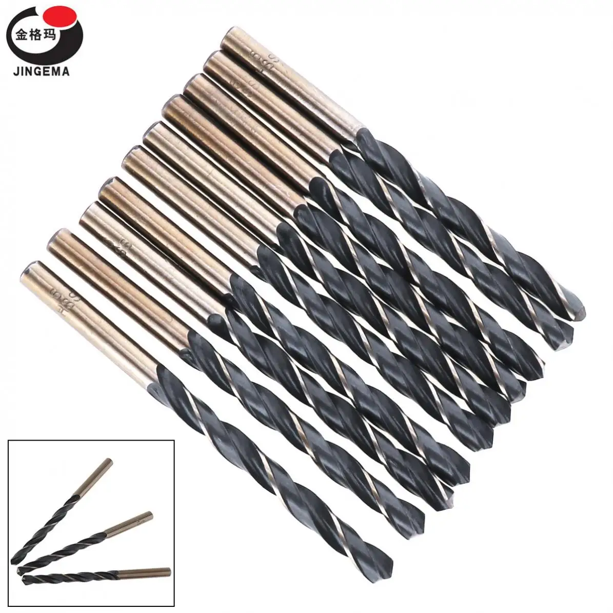 10pcs Bench Drill / Hand Drill 6mm Stainless Steel Bit with Straight