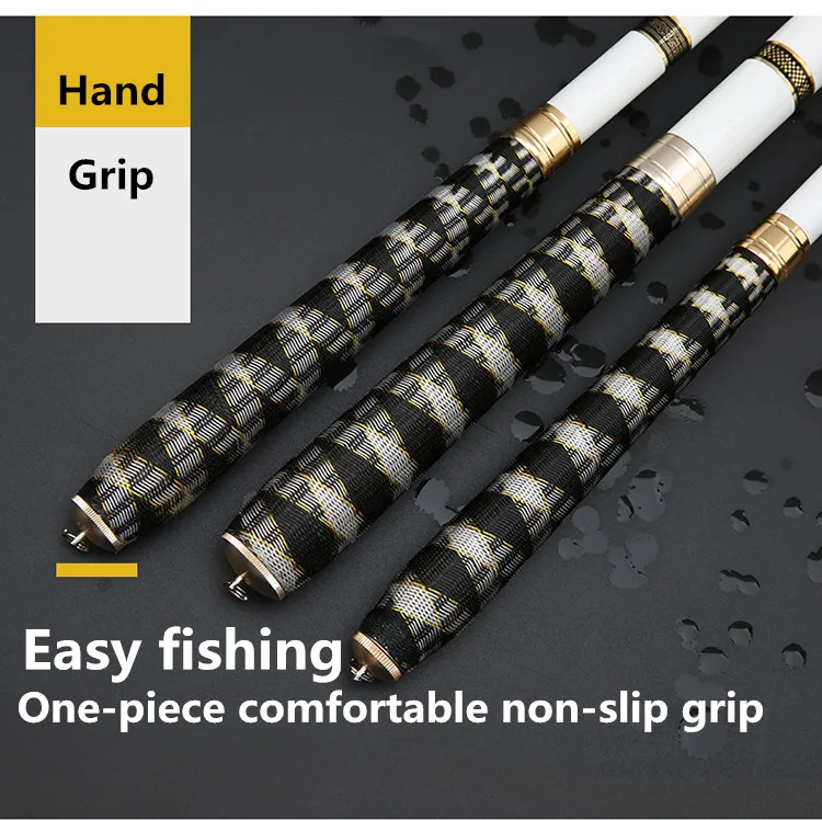 Pesca da Carpa Vara de Pesca Fibra de Carbono Vara de Pesca para a Pesca Tiascfr Telescópica 3.6 M 7.2 m Ultra leve Super Fundição Duro Pólo Mão para a 4 Esporte e Lazer