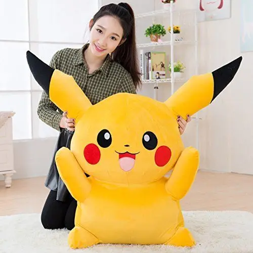 1pcs 80CM Big Digimon Pikachu Pokemon Plush Giant Large Stuffed Toy Doll Pillow