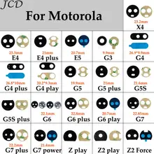 JCD 2 sztuk/partia dla Motorola Moto G4 G4 G5 G5S G3 G6 Plus grać G7 moc E4 E5 plus Z Z2 grać Z2 siły X4 tylna kamera szklany obiektyw